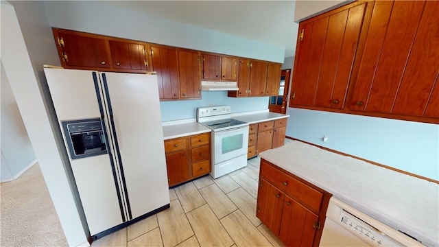 kitchen with white appliances