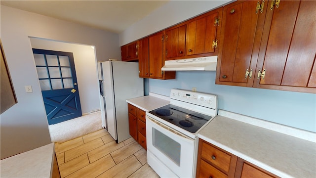 kitchen featuring white appliances