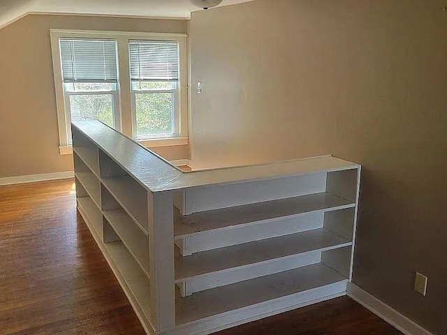 203 N E St, Olney, IL 62450 - staircase with wood finished floors and baseboards