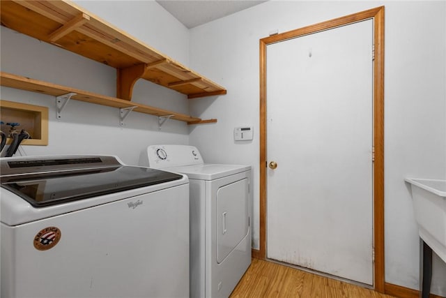 11444 N 800th St, Effingham, IL 62401 - washroom with independent washer and dryer and light wood finished floors