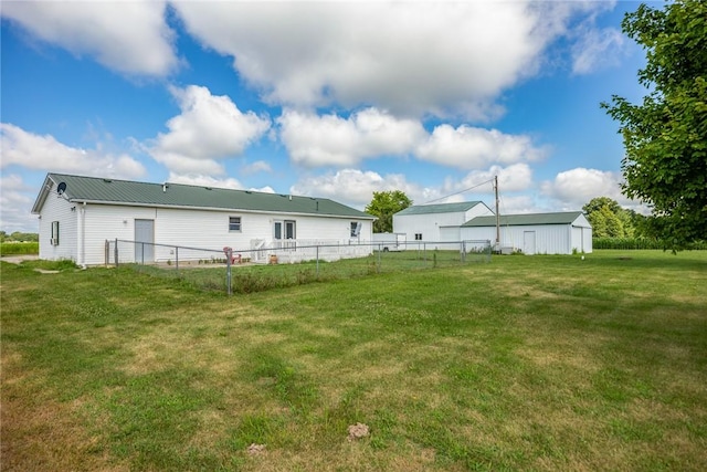 11444 N 800th St, Effingham, IL 62401 - rear view of house featuring a metal roof