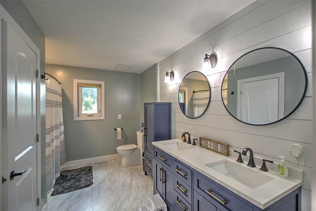 7950 Lehman Rd, Decatur, IL 62521 - full bath featuring double vanity and marble finish flooring