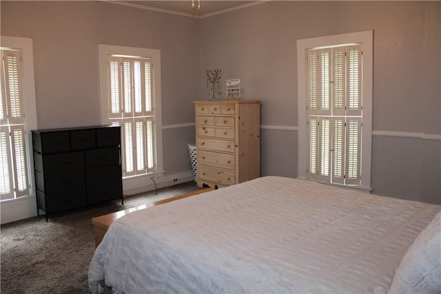 302 W N 3rd St, Shelbyville, IL 62565 - bedroom featuring crown molding and carpet floors