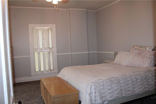 302 W N 3rd St, Shelbyville, IL 62565 - carpeted bedroom featuring ornamental molding and baseboards