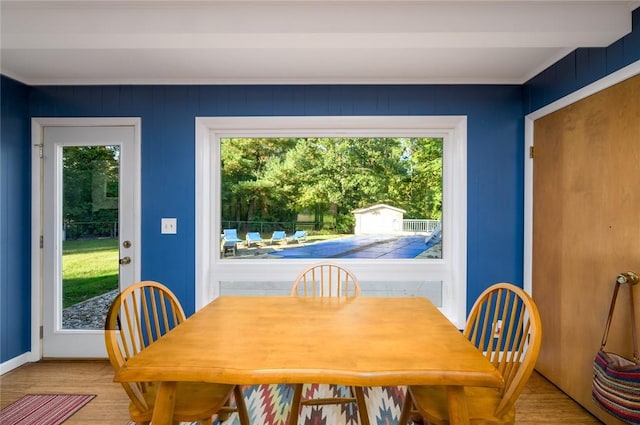 18 Woodmere Dr, Paris, IL 61944 - dining area featuring plenty of natural light and wood finished floors