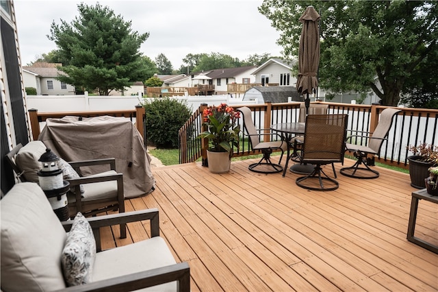 view of wooden deck