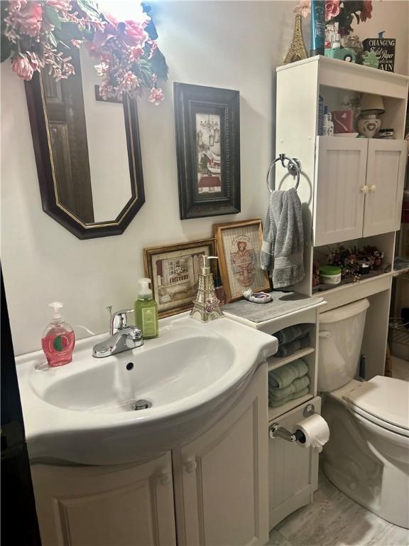 9275 N 890th St, Effingham, IL 62401 - bathroom with vanity and wood finished floors