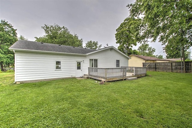 4324 Cleveland Ave, Decatur, IL 62521 - rear view of property featuring a deck and a shingled roof