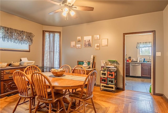 101 W N Water St, Bethany, IL 61914 - dining space featuring ceiling fan