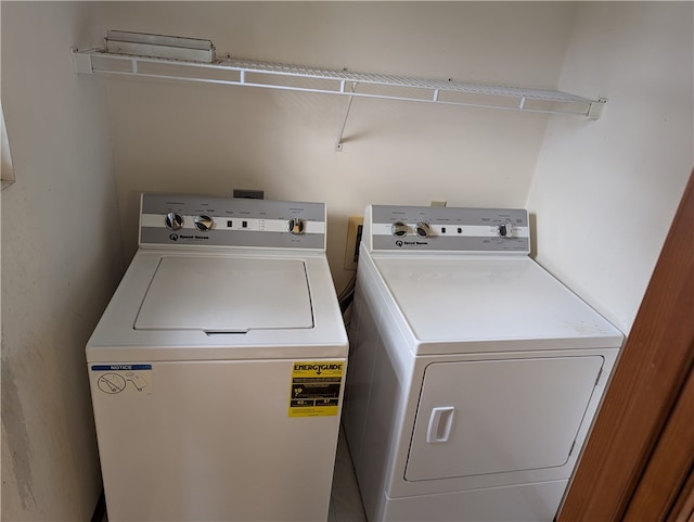 laundry area with washer and dryer