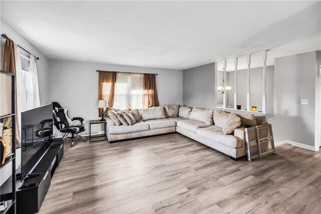 1450 W Westside Dr, Mt Zion, IL 62549 - living area with wood finished floors and baseboards