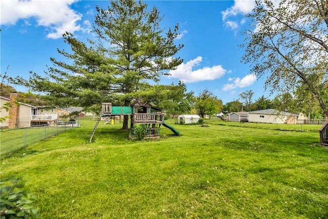 1450 W Westside Dr, Mt Zion, IL 62549 - view of yard with a playground