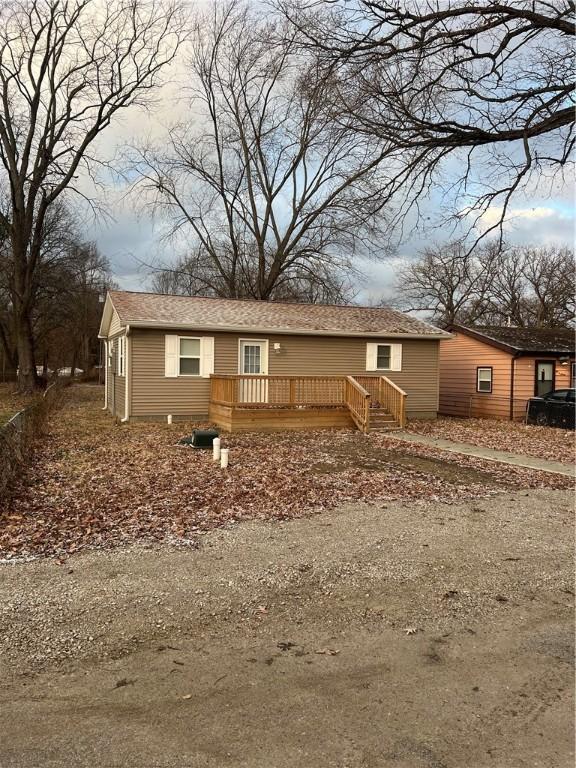 view of front of house featuring a deck