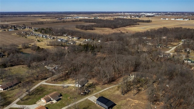 drone / aerial view featuring a rural view