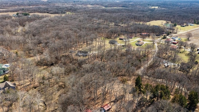 aerial view with a rural view and a view of trees