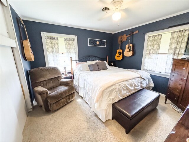 421 S 8th St, Marshall, IL 62441 - bedroom with ornamental molding and carpet