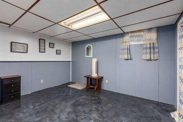 801 N Parkview St, Effingham, IL 62401 - finished below grade area featuring a drop ceiling