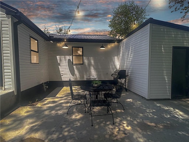 view of patio featuring outdoor dining space