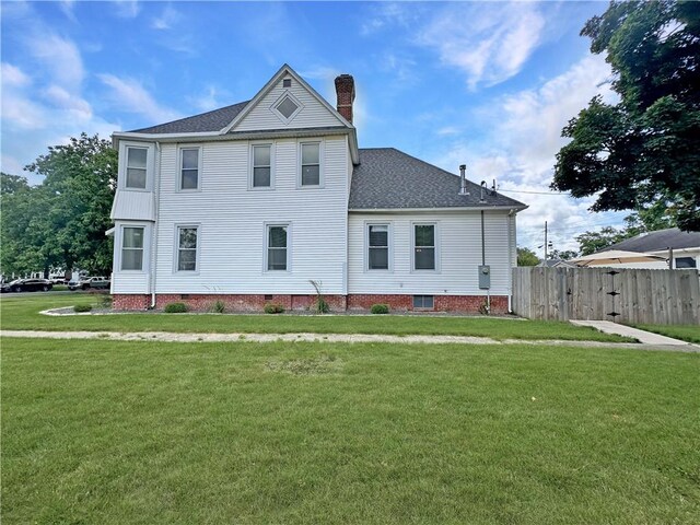 2821 Western Ave, Mattoon, IL 61938 - back of property with a chimney and roof with shingles