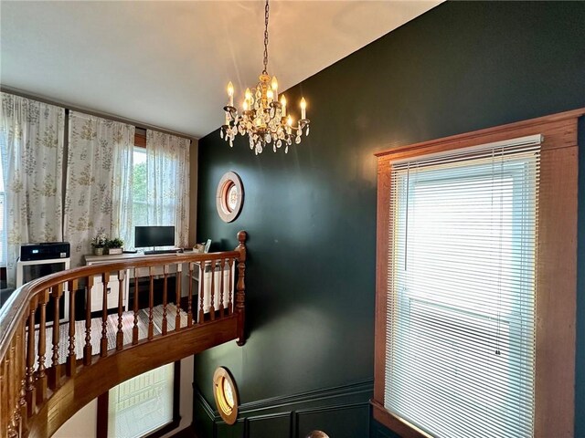 2821 Western Ave, Mattoon, IL 61938 - dining room with a chandelier