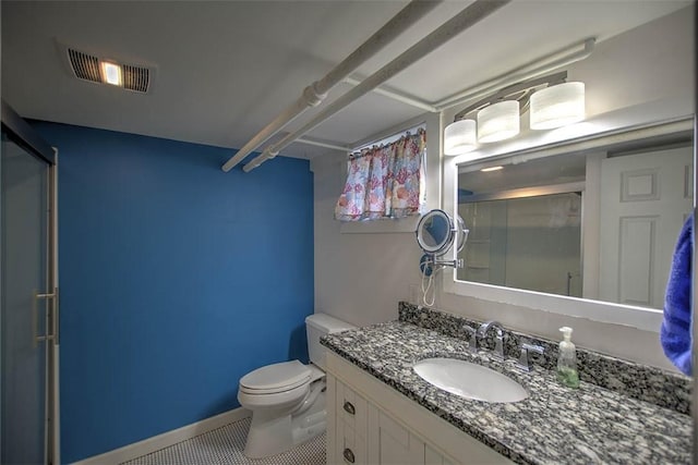 236 N Dennis Ave, Decatur, IL 62522 - bathroom with an enclosed shower, vanity, and tile patterned flooring