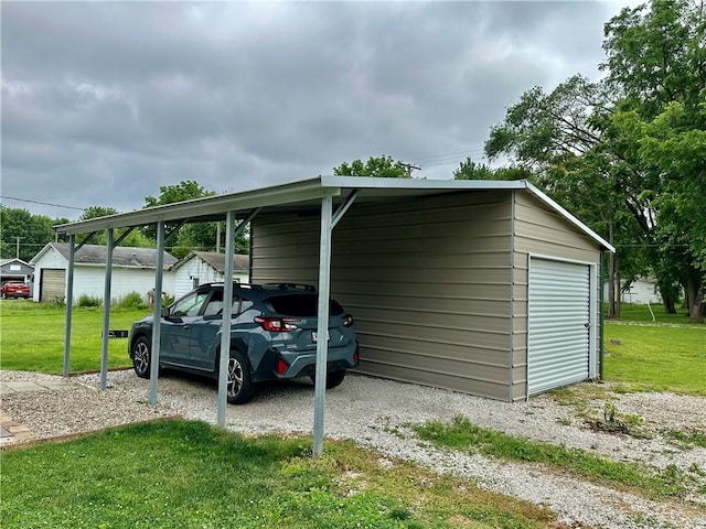 302 E Van Buren St, Paris, IL 61944 - view of car parking with a garage