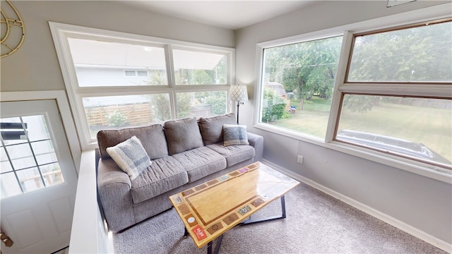215 E Winter Ave, Danville, IL 61832 - carpeted living room with baseboards