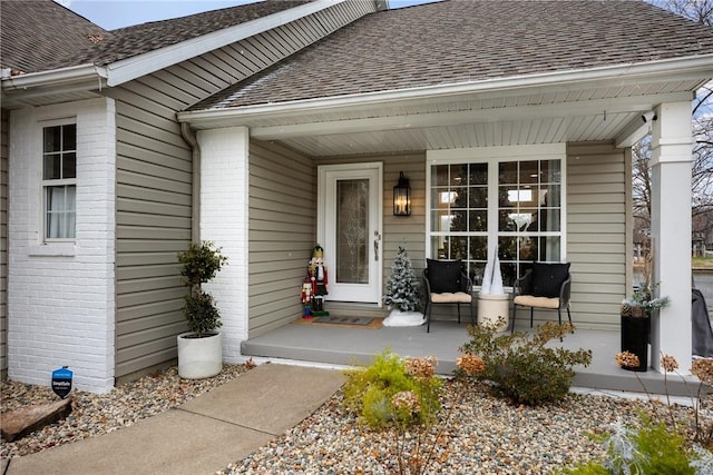 doorway to property featuring a porch