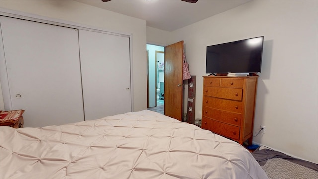 714 Parras St, Danville, IL 61832 - bedroom with a closet and ceiling fan