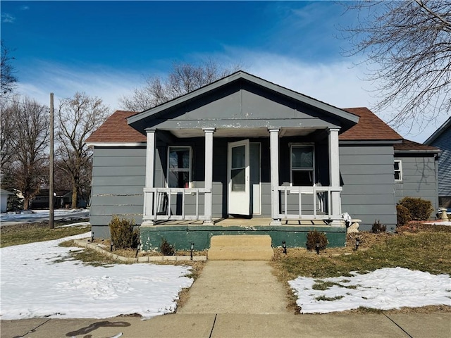 bungalow featuring a porch