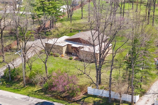 view from above of property