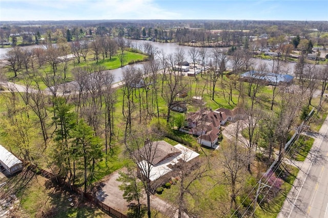 drone / aerial view of a large body of water