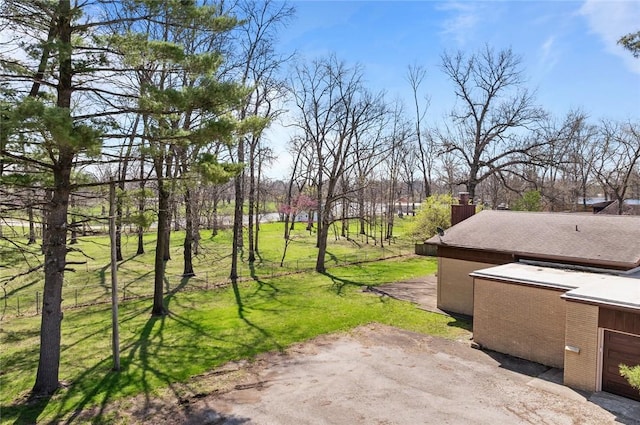 view of grassy yard