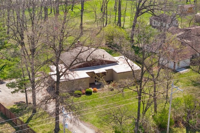 view from above of property