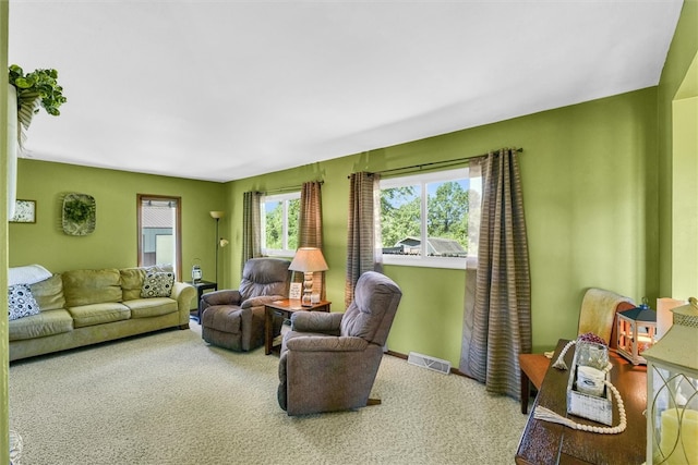 view of carpeted living room