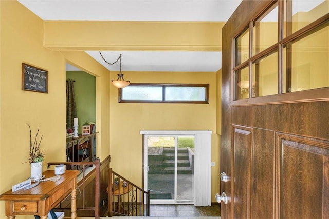 1283 N 1400 E Rd, Shelbyville, IL 62565 - hall with an upstairs landing