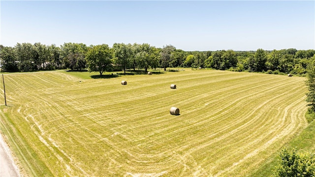 bird's eye view featuring a rural view