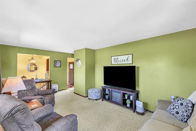 1283 N 1400 E Rd, Shelbyville, IL 62565 - living area with carpet flooring