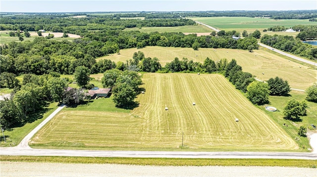 drone / aerial view featuring a rural view