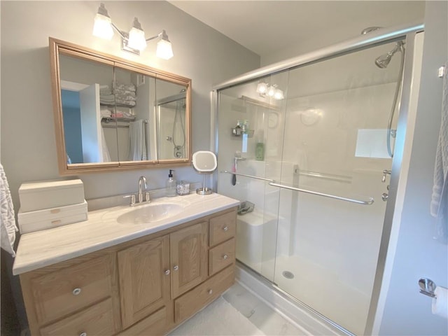 2248 Seneca Dr, Charleston, IL 61920 - bathroom featuring vanity and a stall shower