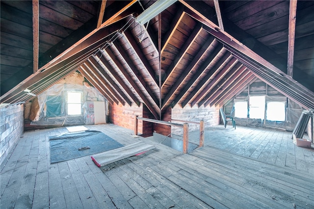 view of attic