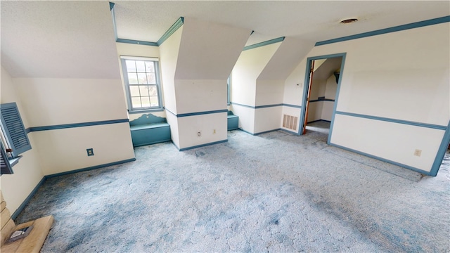 2488 N 2000 E Rd, Ridgefarm, IL 61870 - additional living space featuring carpet, baseboards, and vaulted ceiling