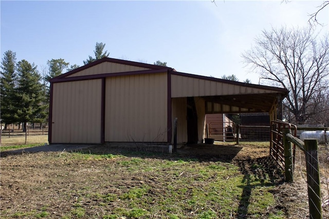 view of pole building