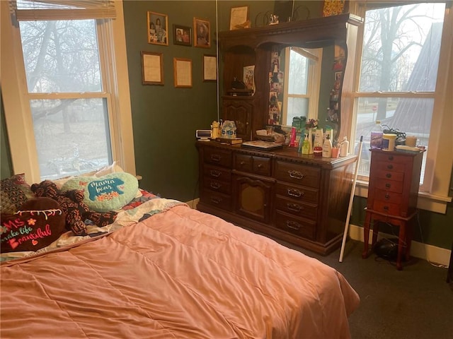 view of carpeted bedroom