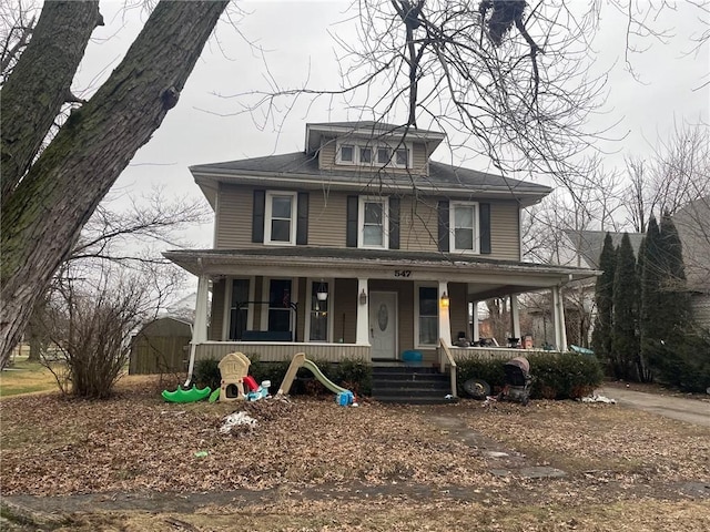 view of front of home with a porch