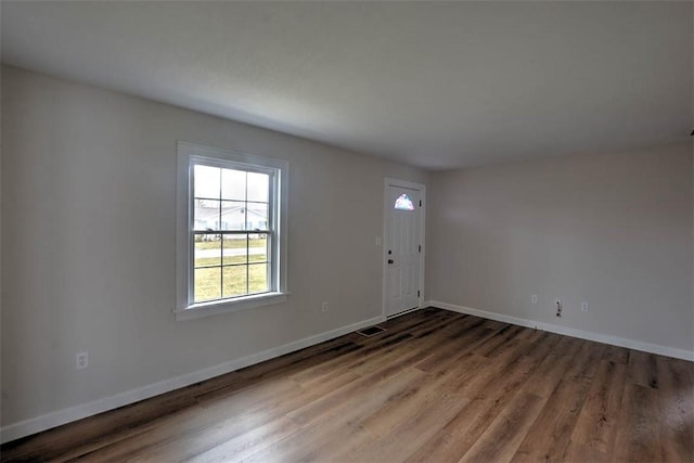 foyer featuring wood-type flooring