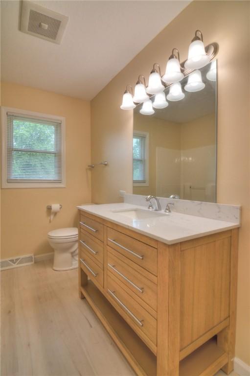 7 Mcdonald Ave, Forsyth, IL 62535 - full bathroom featuring vanity and wood finished floors