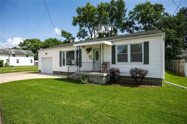 911 Saint Anthony Ave, Effingham, IL 62401 - view of front facade with a garage, concrete driveway, and crawl space