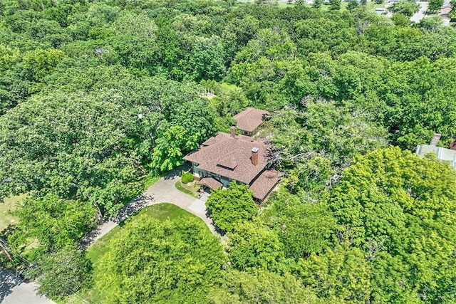 580 Powers Ln, Decatur, IL 62522 - aerial overview of property's location with a forest