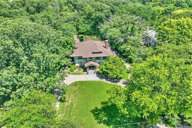 580 Powers Ln, Decatur, IL 62522 - view from above of property featuring a forest